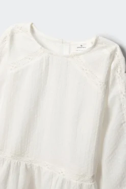 Springfield Kids Blusa blanca bordados ni&ntilde;a^Niños Camisas Y Blusas