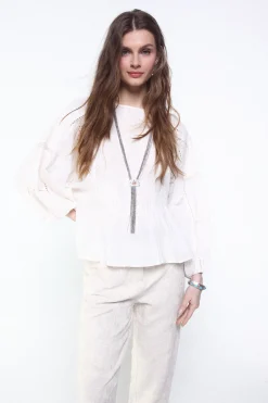 Slowlove Blusa bordada^Mujer Camisas Y Blusas