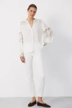 Cortefiel Blusa bordada^Mujer Camisas Y Blusas