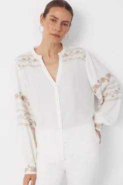 Cortefiel Blusa bordada^Mujer Camisas Y Blusas