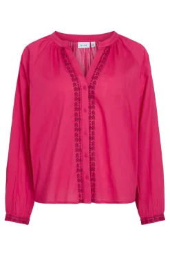 Vila Blusa con bordados de algod&oacute;n org&aacute;nico^Mujer Camisas Y Blusas