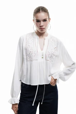 Koton Blusa de brocado^Mujer Camisas Y Blusas
