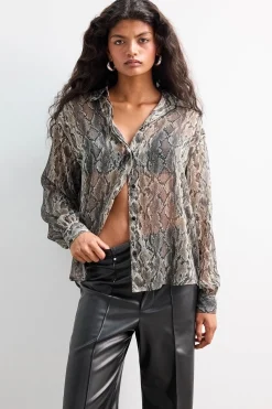 DeFacto Blusa de gasa^Mujer Camisas Y Blusas