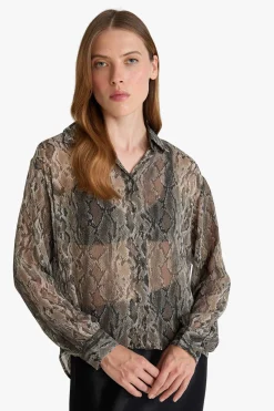 DeFacto Blusa de gasa^Mujer Camisas Y Blusas