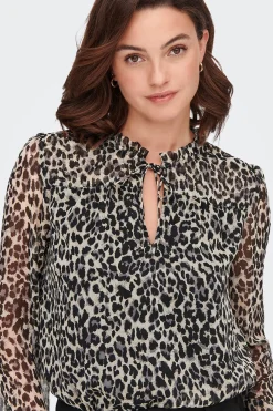 Only Blusa de gasa estampada^Mujer Camisas Y Blusas