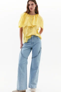 Oxxo Blusa de manga corta^Mujer Camisas Y Blusas