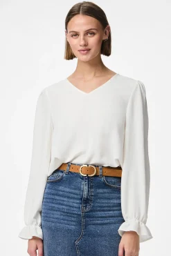 Pieces Blusa de manga larga^Mujer Camisas Y Blusas