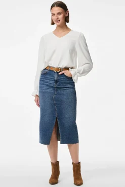 Pieces Blusa de manga larga^Mujer Camisas Y Blusas