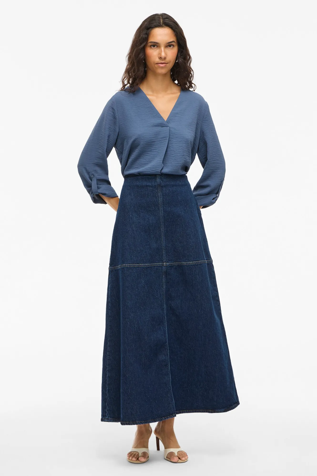 Vila Blusa de manga media^Mujer Camisas Y Blusas