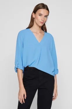 Vila Blusa de manga media^Mujer Camisas Y Blusas