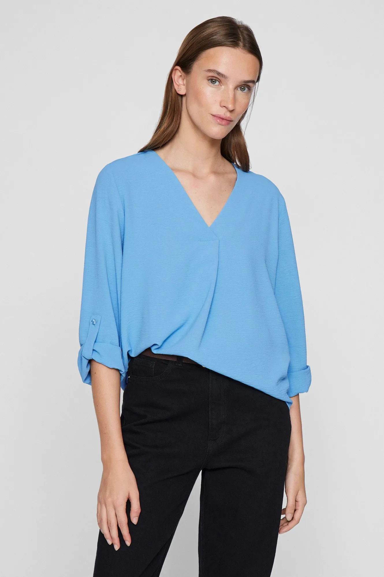 Vila Blusa de manga media^Mujer Camisas Y Blusas