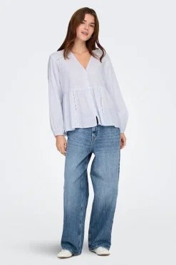 Only Blusa de rayas manga larga^Mujer Camisas Y Blusas