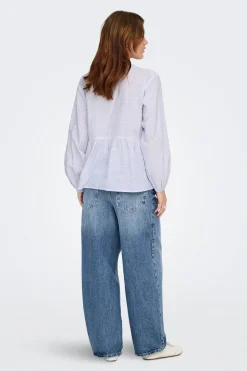 Only Blusa de rayas manga larga^Mujer Camisas Y Blusas