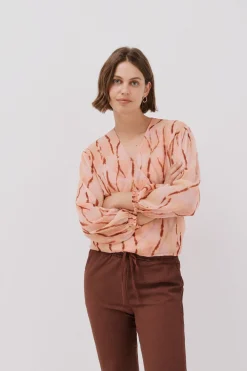 Cortefiel Blusa escote pico^Mujer Camisas Y Blusas