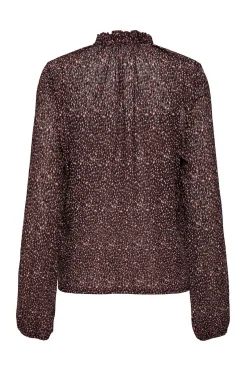 Only Blusa estampada manga larga^Mujer Camisas Y Blusas