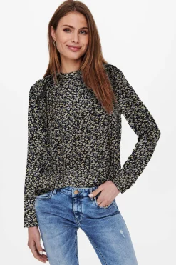 Only Blusa estampada manga larga^Mujer Camisas Y Blusas