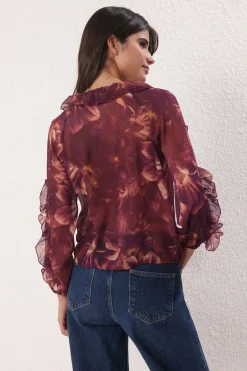 Trendyol Blusa flu&iacute;da volantes^Mujer Camisas Y Blusas