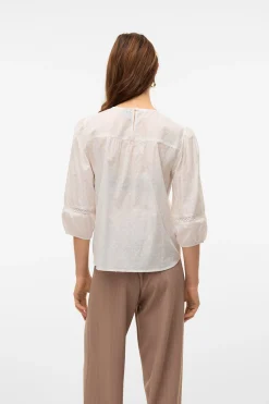 Vero Moda Blusa manga 3/4 de plumeti^Mujer Camisas Y Blusas
