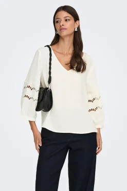 JDY Blusa manga 3/4 encaje^Mujer Camisas Y Blusas