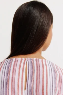 Springfield Kids Blusa manga corta rayas lurex ni&ntilde;a^Niños Camisas Y Blusas