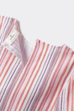 Springfield Kids Blusa manga corta rayas lurex ni&ntilde;a^Niños Camisas Y Blusas