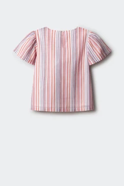 Springfield Kids Blusa manga corta rayas lurex ni&ntilde;a^Niños Camisas Y Blusas