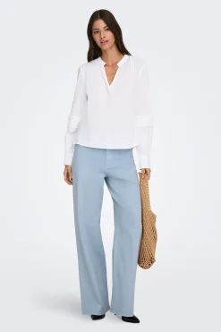 JDY Blusa manga larga bordada^Mujer Camisas Y Blusas