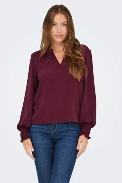 Only Blusa manga larga frunces^Mujer Camisas Y Blusas
