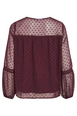 Vila Blusa manga larga plumeti^Mujer Camisas Y Blusas