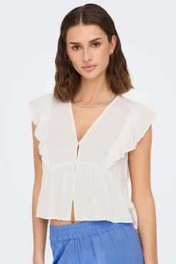 Only Blusa regular fit de lino^Mujer Camisas Y Blusas|Lino