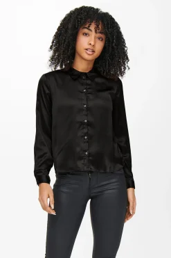 JDY Blusa satinada manga larga^Mujer Camisas Y Blusas