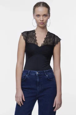 Pieces Body el&aacute;stico con encaje^Mujer Bodys