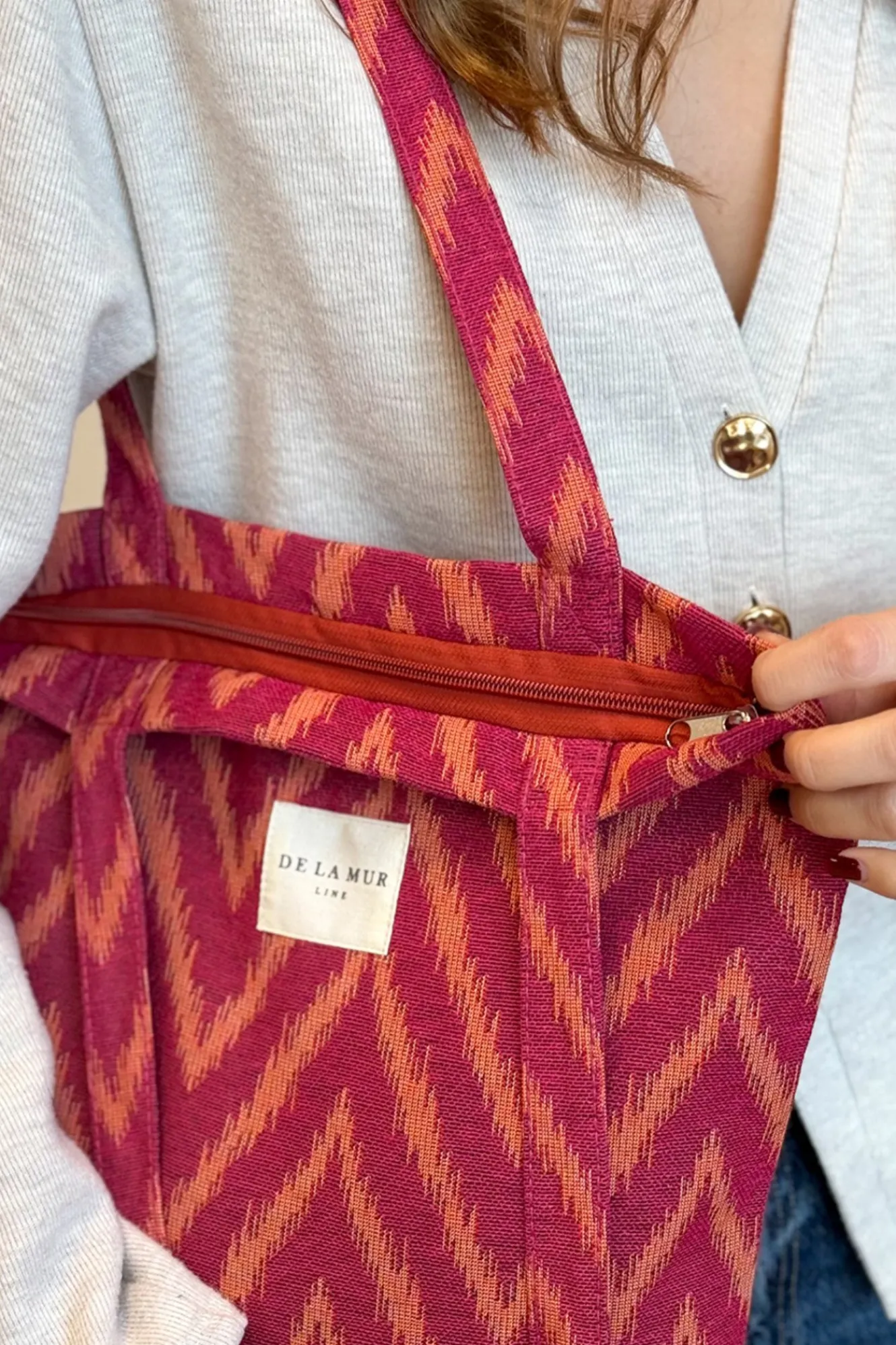 De La Mur Bolsa Pequeña Cremallera Fuego^Mujer Bolsos