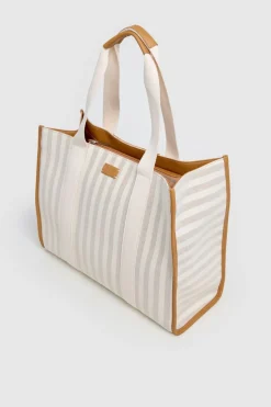 Pepe Jeans Bolso shopper lona rayas^Mujer Bolsos