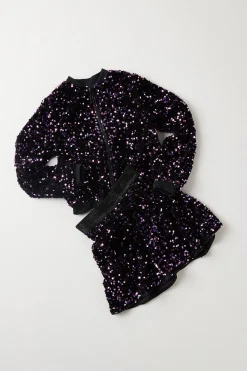 Name It Bomber de lentejuelas y terciopelo de ni&ntilde;a^Niños Abrigos Y Chaquetas