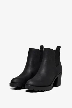 Only Bot&iacute;n chelsea tac&oacute;n piel vegana^Mujer Botas