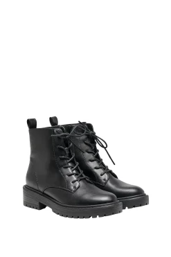 Only Bot&iacute;n polipiel de cordones^Mujer Botas