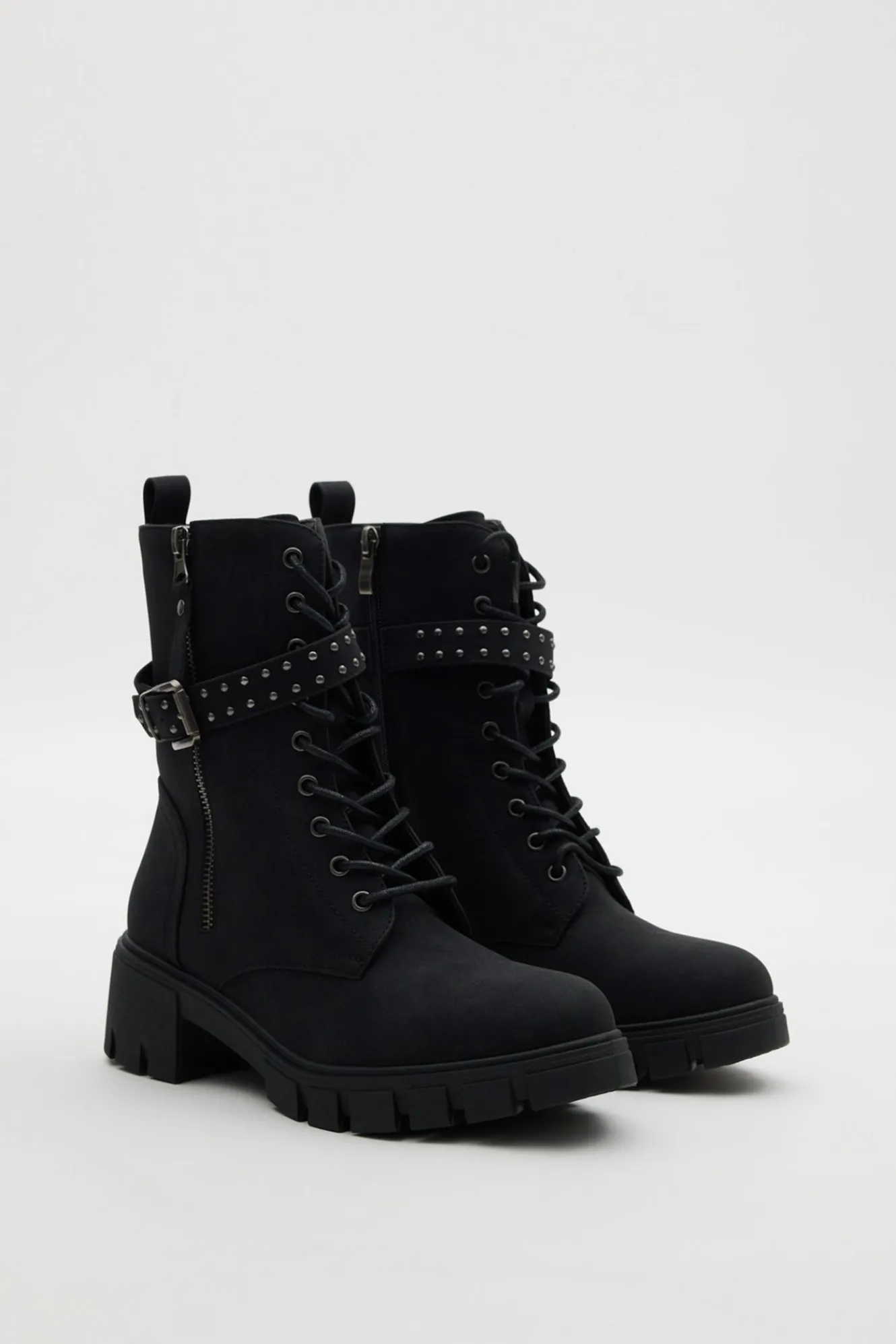 Inside Botines con cordones y cremallera^Mujer Botas