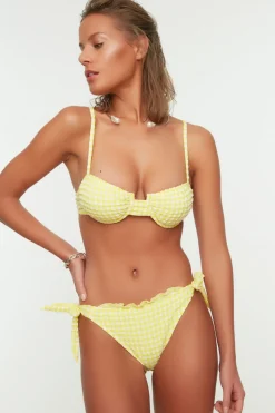 Trendyol Braga de bikini cl&aacute;sica vichy^Mujer Baño