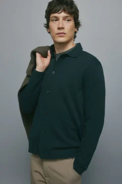 Springfield C&aacute;rdigan cuello polo botones^Hombre Jerséis Y Cárdigans