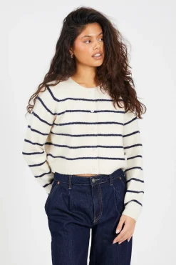 Brave Soul C&aacute;rdigan de punto a rayas^Mujer Jerséis Y Cárdigans