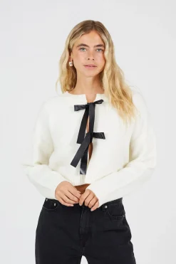 Brave Soul C&aacute;rdigan de punto con lazos^Mujer Jerséis Y Cárdigans