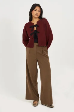 Brave Soul C&aacute;rdigan de punto con lazos^Mujer Jerséis Y Cárdigans