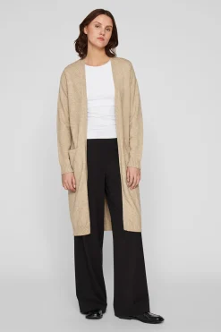 Vila C&aacute;rdigan largo de punto con viscosa^Mujer Basic Bar