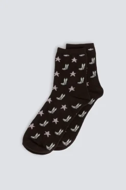 Springfield Calcetín largo botas y estrellas^Mujer Calcetines