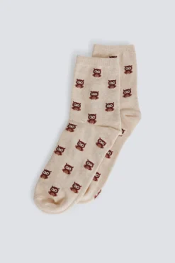 Springfield Calcetín largo buhos^Mujer Calcetines