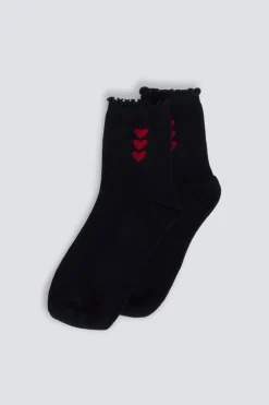 Springfield Calcet&iacute;n largo corazones^Mujer Calcetines