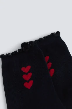 Springfield Calcet&iacute;n largo corazones^Mujer Calcetines