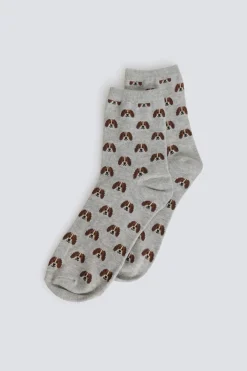 Springfield Calcetín largo perritos^Mujer Calcetines