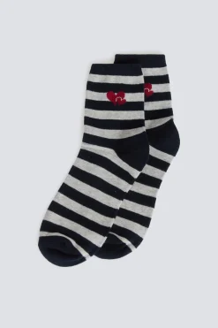 Springfield Calcetín largo rayas corazones^Mujer Calcetines